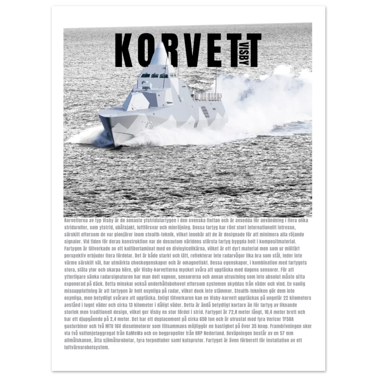 Korvett Visby - Poster - Bild 2